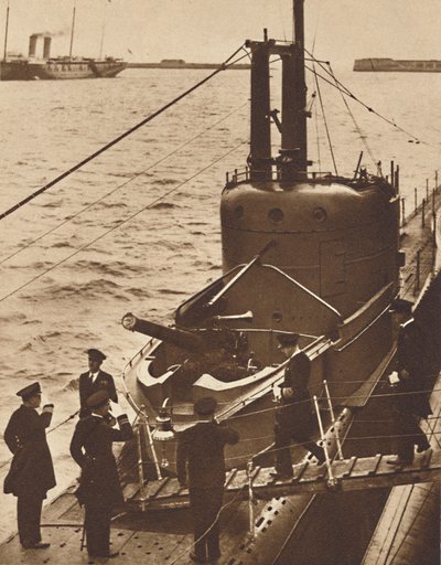 Visite de la flotte nationale - Le roi Édouard monte à bord du sous-marin Narwhal, 1936-1937 - Unbekannt