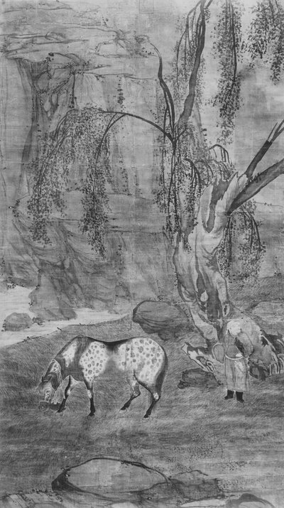 Cheval, Palefrenier et Faucon, 17ème siècle - Unbekannt