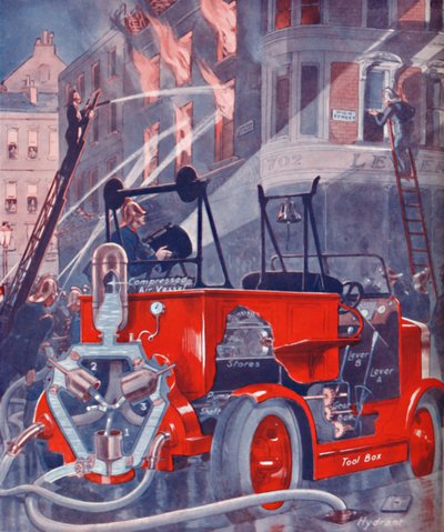 Comment le camion de pompiers éteint le feu - Unbekannt