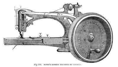 Machine à coudre Howes, par Thomas, 1866 - Unbekannt