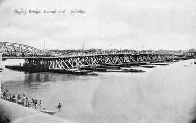 Pont Howrah sur la rivière Hooghly, Calcutta, Inde, début du 20e siècle - Unbekannt