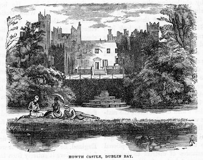 Château de Howth, baie de Dublin, 19ème siècle - Unbekannt