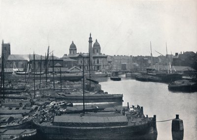 Hull - Princes Dock : avec le mémorial Wilberforce et les bureaux des docks, 1895 - Unbekannt