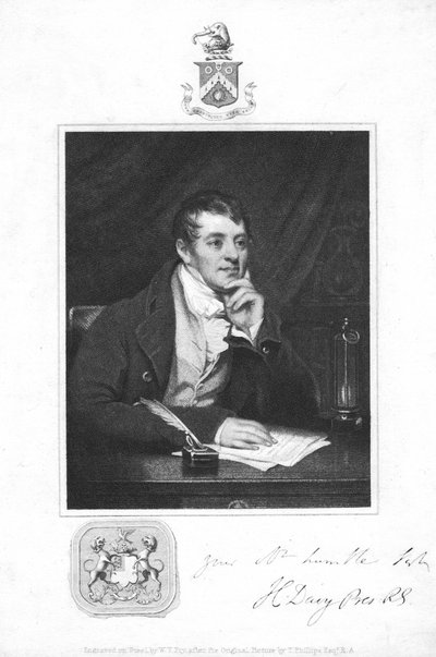 Humphry Davy, chimiste anglais, 1821 - Unbekannt