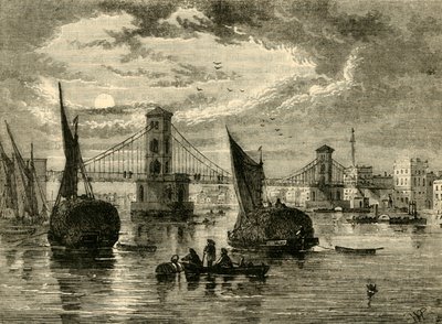 Pont suspendu de Hungerford, 1850, 1881 - Unbekannt
