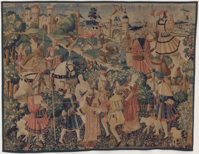 Scènes de chasse et pastorales, avec un joueur de cornemuse et des danseurs - Unbekannt