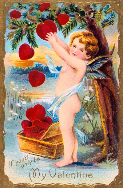 Si seulement tu étais mon Valentin, carte de Saint-Valentin américaine, 1910 - Unbekannt