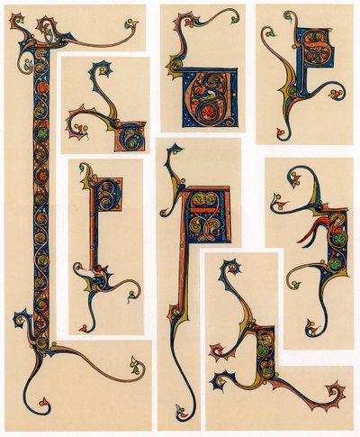 Lettres initiales illuminées, 13e siècle - Unbekannt