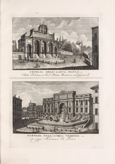 Illustration du livre Raccolta di vedute antiche e moderne della città di Roma e sue vicinanze par auteur inconnu et publié par Presso Piale neg.e di stampe a S. Carlo al Corso (it, 1816) - Unbekannt