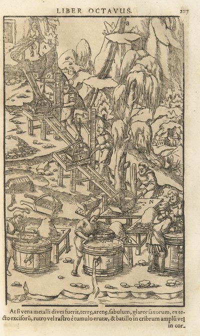 Illustration de De re metallica libri XII par Georgius Agricola, 1556 - Unbekannt