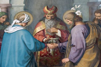 Cathédrale impériale de Spire, peintures de Schraudolph, Joseph et Marie, mariage, Spire, Allemagne - Unbekannt