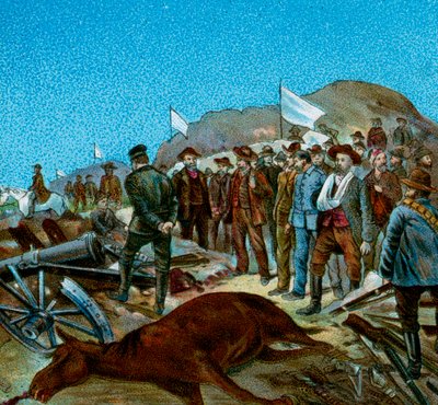 Dans le camp de Cronje après la reddition, 1900 - Unbekannt