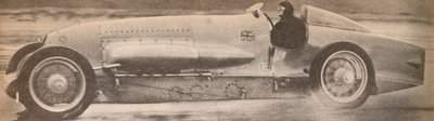 En janvier 1927, le Major Malcolm Campbell dans son célèbre Bluebird a battu le record mondial de vitesse terrestre - Unbekannt