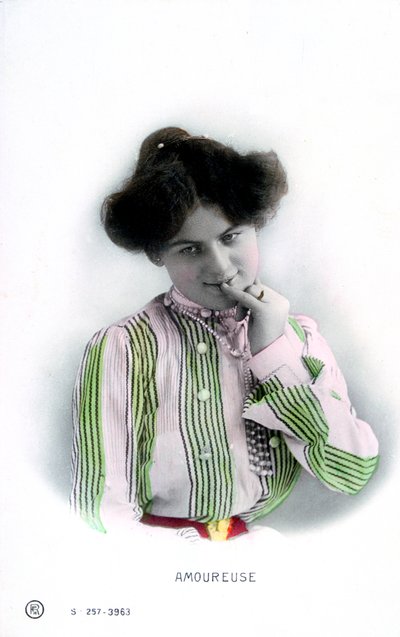 Amoureux, carte postale française, vers 1900 - Unbekannt