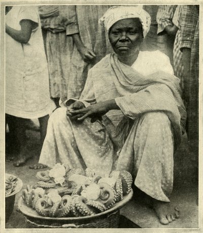 Dans un marché aux poissons indigène, c1948 - Unbekannt
