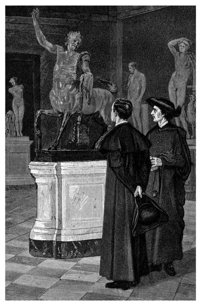 Dans la galerie de sculptures, 1882 - Unbekannt