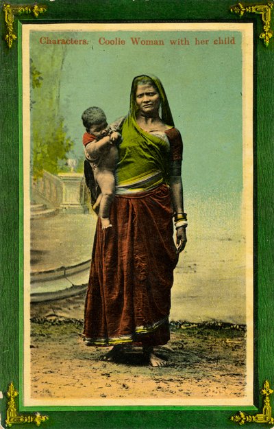 Femme indienne avec son enfant, Calcutta, Inde, fin du 19e ou début du 20e siècle - Unbekannt