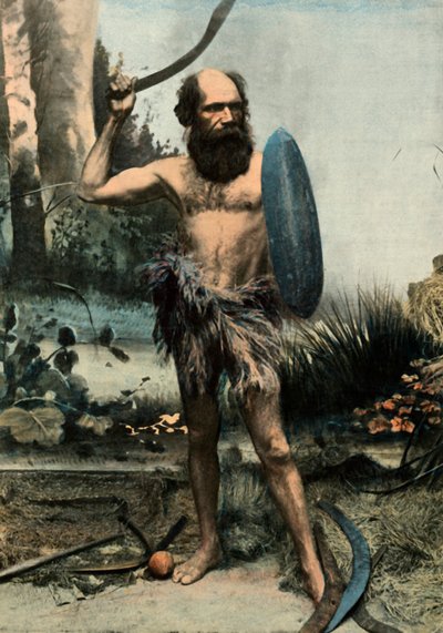 Indigène australien armé d