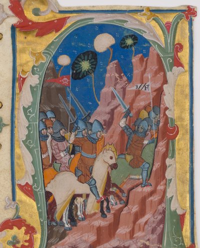 Initiale A avec la Bataille des Maccabées, vers 1360-70 - Unbekannt