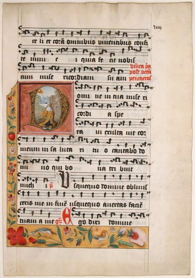 Initiale D avec le roi David, d