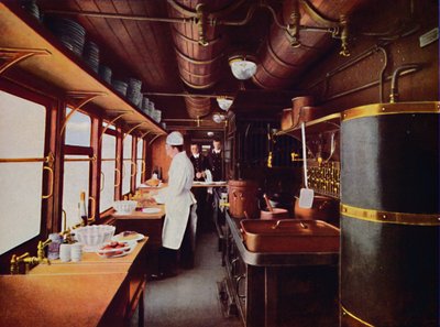 Dans une cuisine de wagon-restaurant sur le L.M.S. Railway, 1926 - Unbekannt
