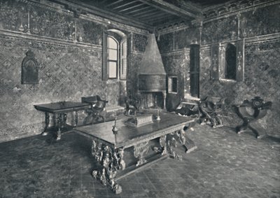 Intérieur, Palazzo Davanzati - Avec table florentine de la fin du 16e siècle, 1928 - Unbekannt
