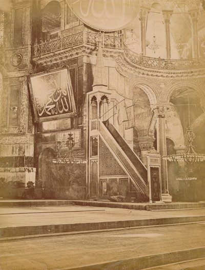 Intérieur de Sainte-Sophie, Istanbul, Turquie, 19ème siècle - Unbekannt