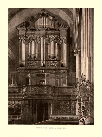 Intérieur de St. Magnus regardant vers l