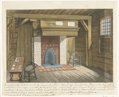 Intérieur de la maison de Pierre le Grand à Zaandam, 1697, milieu du 19ème siècle - Unbekannt