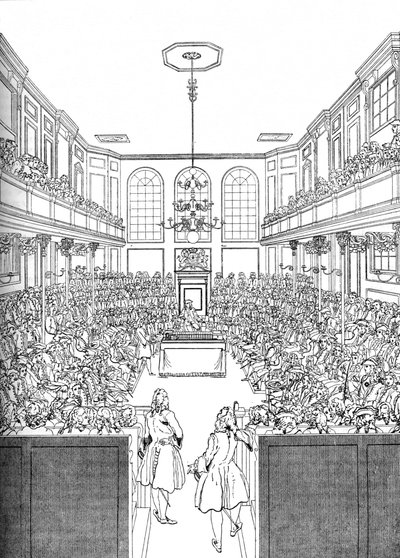 Intérieur de la Chambre des communes en 1742, 1905 - Unbekannt