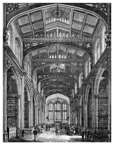 Intérieur de la bibliothèque, Guildhall, Londres, 1886 - Unbekannt