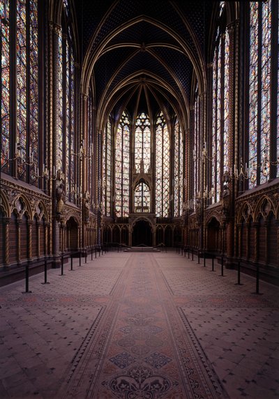 Intérieur de la Sainte-Chapelle (chapelle haute) à Paris. Art gothique du 13ème siècle. - Unbekannt