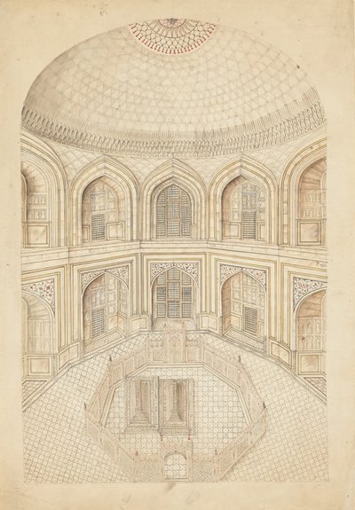 Intérieur du mausolée du Taj Mahal, début du 19ème siècle - Unbekannt