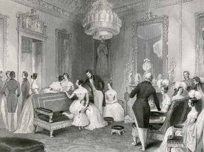 Intérieur du salon jaune, Buckingham Palace, Londres, 1840 - Unbekannt