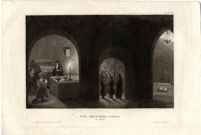 Vue intérieure du Saint Tombeau dans le monastère des grottes de Kiev, 1850 - Unbekannt