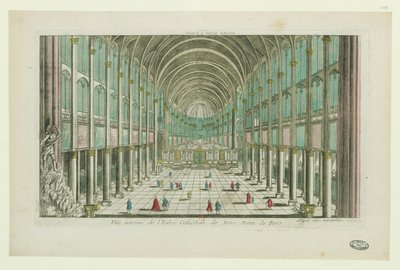 Vue intérieure de la cathédrale Notre-Dame de Paris - Unbekannt