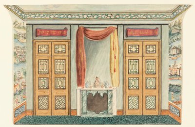 Intérieur avec papier peint chinois - Unbekannt