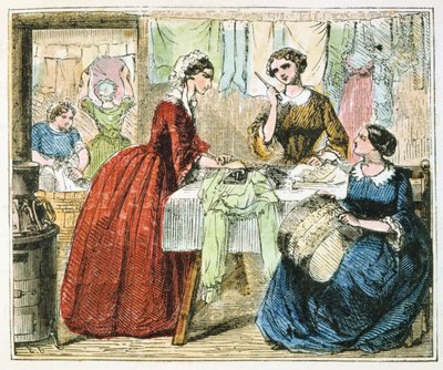 Salle de repassage dans une blanchisserie, 1867 - Unbekannt