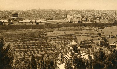 Jérusalem depuis le mont des Oliviers, vers 1918-1939 - Unbekannt