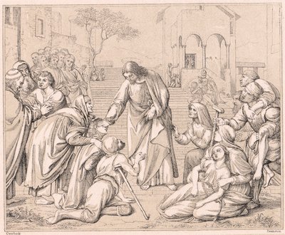 Jésus guérissant les foules, vers 1880 - Unbekannt