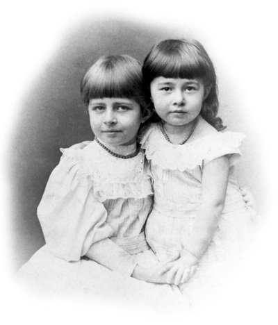 Johanne et Matilda Hertz, filles de Heinrich et Elizabeth Hertz, vers 1889 - Unbekannt