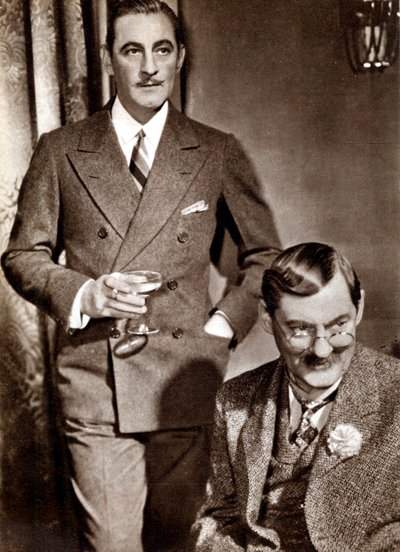 John et Lionel Barrymore, acteurs américains de théâtre et de cinéma - Unbekannt