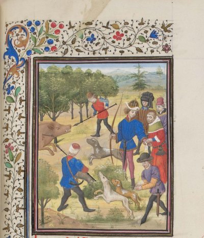 Jean II Comnène, empereur byzantin à la chasse. Miniature de l