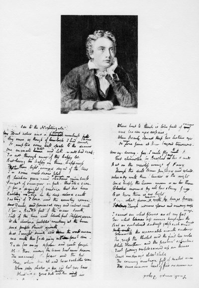 John Keats, poète anglais, et son Ode à un rossignol, 1819 1958 - Unbekannt