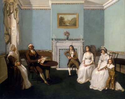 John Middleton avec sa famille dans son salon, vers 1796 - Unbekannt