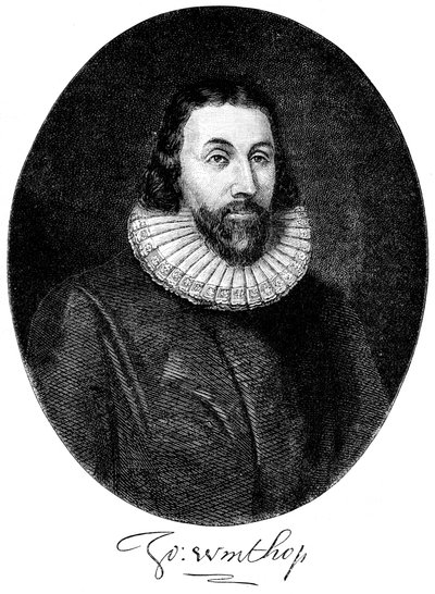 John Winthrop, colon puritain anglais en Amérique, 17e siècle vers 1880 - Unbekannt