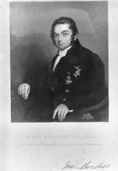 Jons Jacob Berzelius, chimiste suédois, début du 19ème siècle - Unbekannt