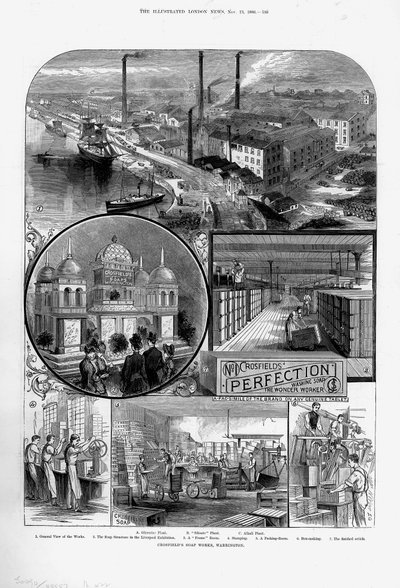 Usine de savon Joseph Crosfield & Sons à Bank Quarry, Warrington, Cheshire, 1886 - Unbekannt