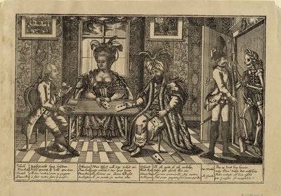 Joseph II, Catherine la Grande et le sultan Abdul Hamid I jouant aux cartes - Unbekannt