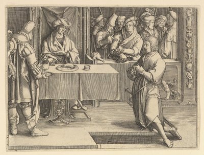 Joseph interprétant les rêves de Pharaon copie, 1640-70 - Unbekannt